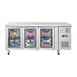 Polar U-Series 3-deurs koelwerkbank met glazen deuren