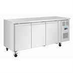 Polar U-Series Drie-deurs smalle koelwerkbank 231Ltr