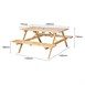 Bolero Elements houten picknicktafel en bankenset 1,52 m