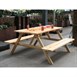Bolero Elements houten picknicktafel en bankenset 1,52 m