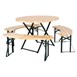 Bolero Duitse bierbank en ronde tafelset 1670x460mm