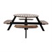 Bolero Acacia acaciahout picknicktafel bankenset rond