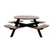 Bolero Acacia acaciahout picknicktafel bankenset rond