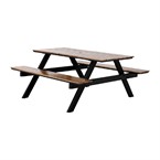 Bolero Acacia rechthoekige picknicktafel bankenset