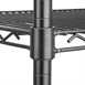 Nisbets Essentials epoxy gecoate stelling met 4 legborden flatpack zwart