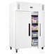 Polar G-serie vrieskast staand dubbeldeurs wit 1152L