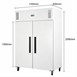Polar G-serie vrieskast staand dubbeldeurs wit 1152L