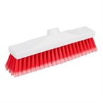 Jantex hygiënische bezemkop zachte borstelharen rood 300mm