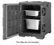 Vogue geïsoleerde voedseltransportbox frontlader 1/1GN zwart