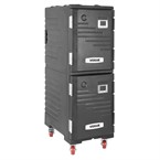 Vogue geïsoleerde GN box dubbele frontlader zwart 1/1 GN