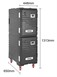 Vogue geïsoleerde GN box dubbele frontlader zwart 1/1 GN