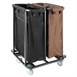 Jantex 2 compartiment wasmand op wielen 2x100L