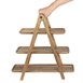 Olympia acacia houten 3-laags serveerschalen met presentatiestandaard