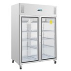 Polar G-Series staande dubbeldeurs gastro displaykoelkast 1200L