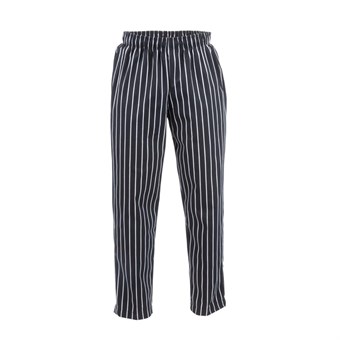 Chef Works Designer Baggy uniseks koksbroek zwart-wit gestreept