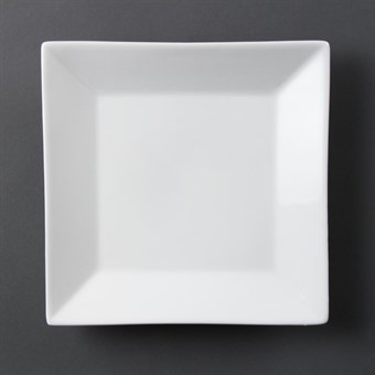 Olympia Whiteware vierkant bord 25cm (6 stuks)
