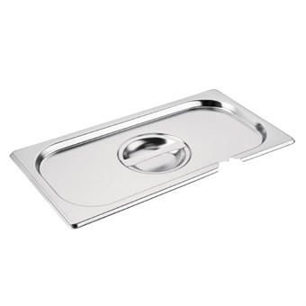 Vogue RVS deksel met lepeluitsparing GN 1/3