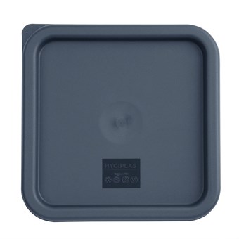Hygiplas vierkant deksel blauw medium
