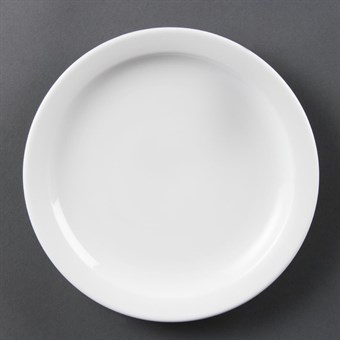 Olympia Whiteware borden met smalle rand 20,2cm (12 stuks)
