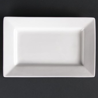 Olympia Lumina rechthoekige schalen met brede rand 20x13cm (6 stuks)