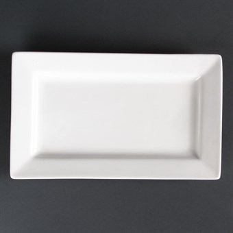 Olympia Lumina rechthoekige schalen met brede rand 25,7x15,5cm (4 stuks)