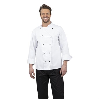 Whites Chicago unisex koksbuis lange mouw wit
