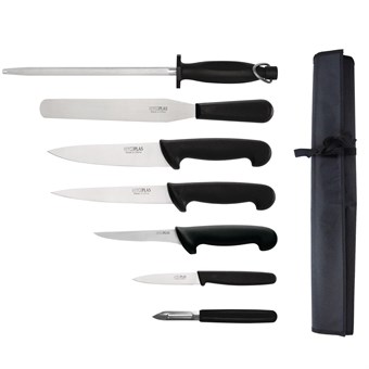 Hygiplas 7-delige startmessenset met 20cm Chefmes & Roltas