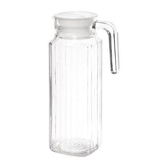 Olympia glazen kannen met deksel 1L (6 stuks)