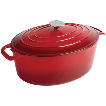 Vogue ovale inductie braadpan rood 5L