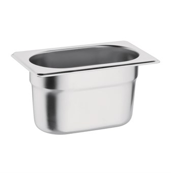 Vogue roestvrijstalen 1/9 gastronorm bak 100mm