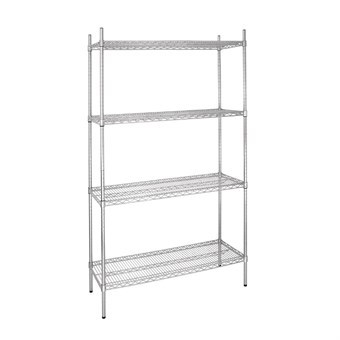Vogue voorraadrek met 4 schappen 122x45,7cm