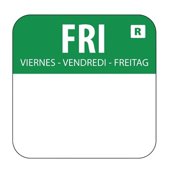 Hygiplas voedseletiketten vrijdag groen (1000 stuks)