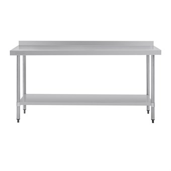Vogue RVS werktafel met achteropstand 90x180x60cm