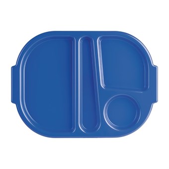 Olympia Kristallon dienbladen met vakken 37,5x27,8cm blauw (10 stuks)