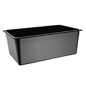 Vogue polycarbonaat 1/1 gastronorm container 200mm zwart
