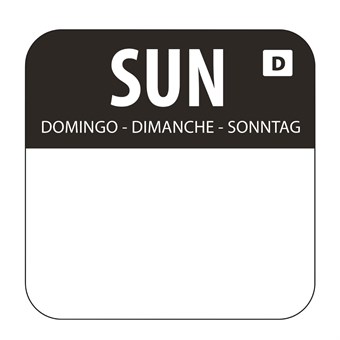 Hygiplas oplosbare blanco kleurcode voedseletiketten zondag (1000 stuks)