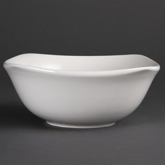 Olympia Whiteware afgeronde vierkante schalen 22cm (12 stuks)