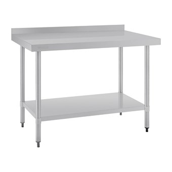 Vogue RVS werktafel met achteropstand 90x120x70cm