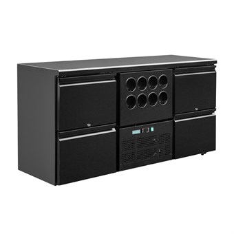 Polar U-serie werkbank koeling 4 laden plus flessennest (8 flessen)