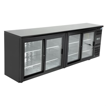 Polar u-serie vier-deurs displaykoeler voor achter de bar