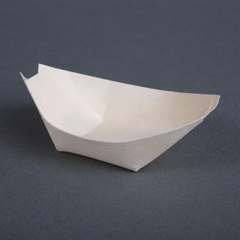 Fiesta Compostable biologisch afbreekbare houten serveerbootjes (100 stuks)