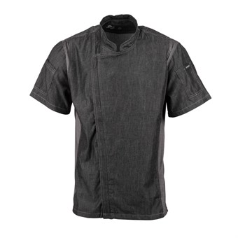Chef Works Urban Delancey denim koksbuis korte mouw grijs
