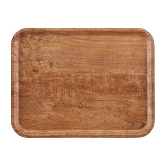Cambro Madeira gelamineerd dienblad bruin olijf