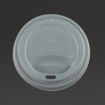 Vegware composteerbare deksels voor 34 en 45cl koffiebekers (1000 stuks)