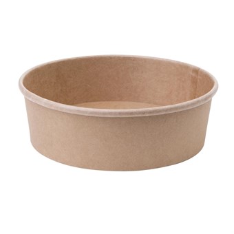 Fiesta Compostable ronde kraft saladeschaal 1L (300 stuks)