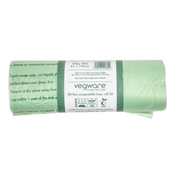 Vegware Biobag composteerbare afvalzakken 80L (240 stuks)