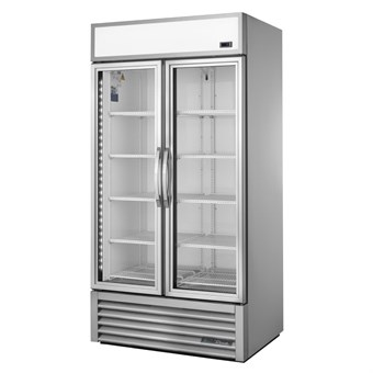 True koeling met 2 glazen deuren 991l aluminium gdm-35hc-tsl01