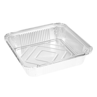 Diepe aluminium bakjes 230 x 230 x 51mm (200 stuks)