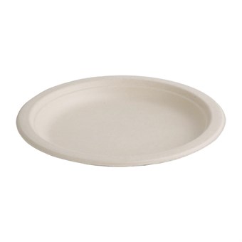 Fiesta Compostable composteerbare bagasse borden rond ongekleurd (50 stuks)
