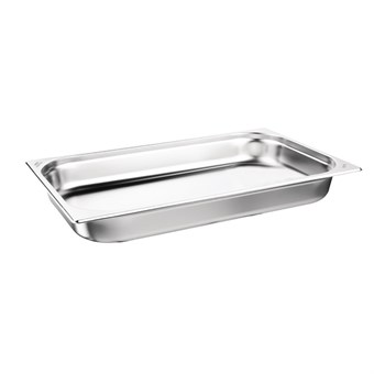 Nisbets Essentials RVS GN 1/1 bakken 65mm (3 stuks)